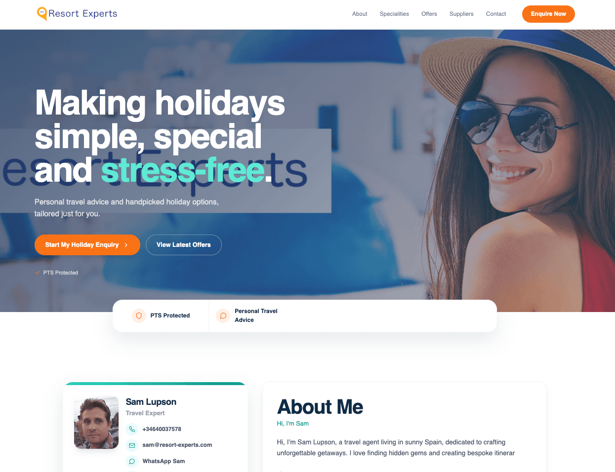 Agent Personal Website example